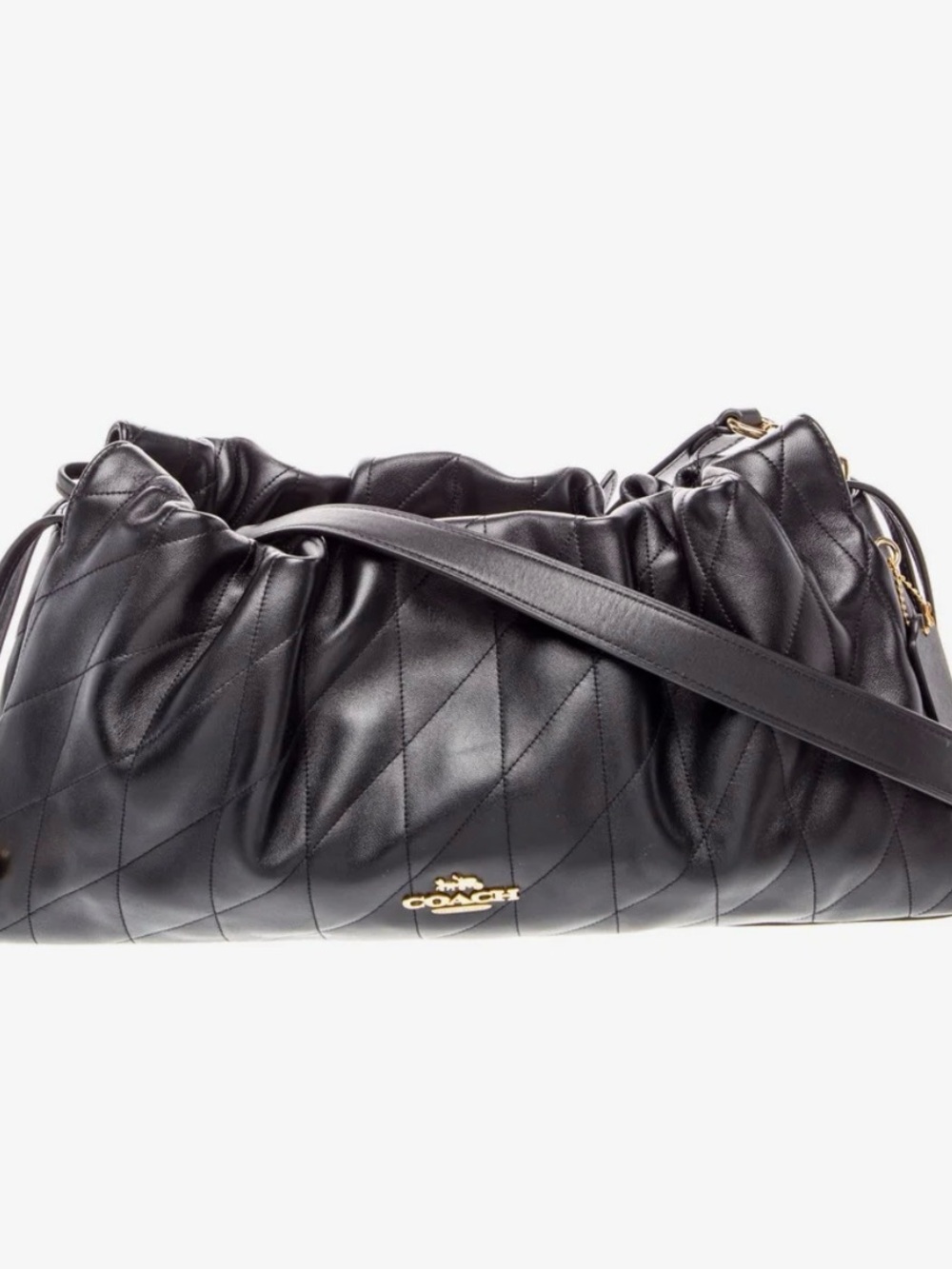 Coach Black quilted large Faye